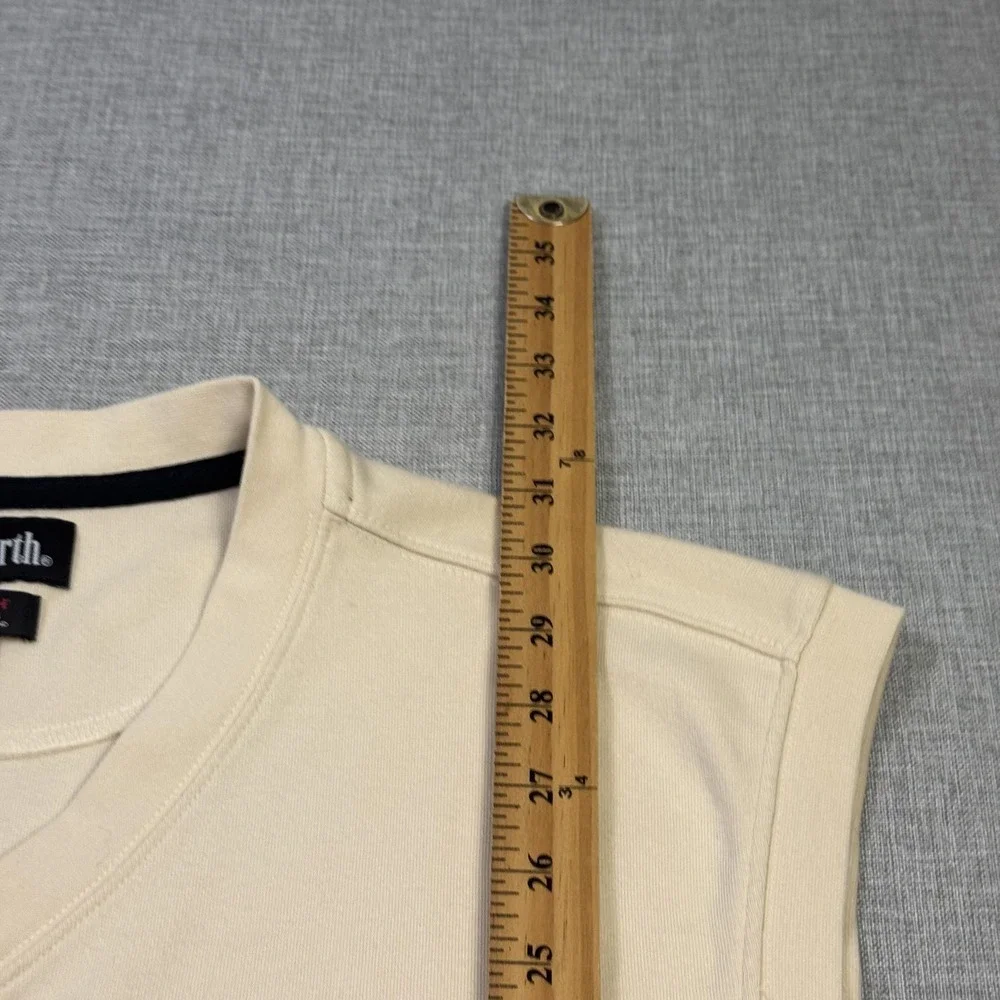 Ashworth Ryder Cup Golf Sweater Vest Mens 2XL Beige V-Neck Embroidered